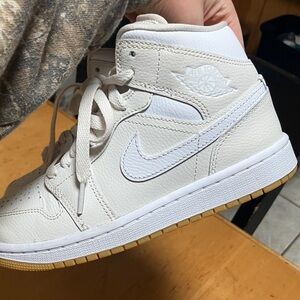 Nike Kids Cream High-Top Sneakers